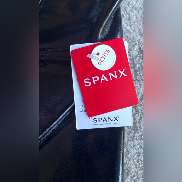 SPANX Faux Patent leather leggings NWT SM - Picture 3 of 11